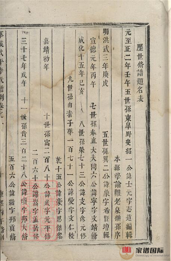 華溪武平李氏宗譜